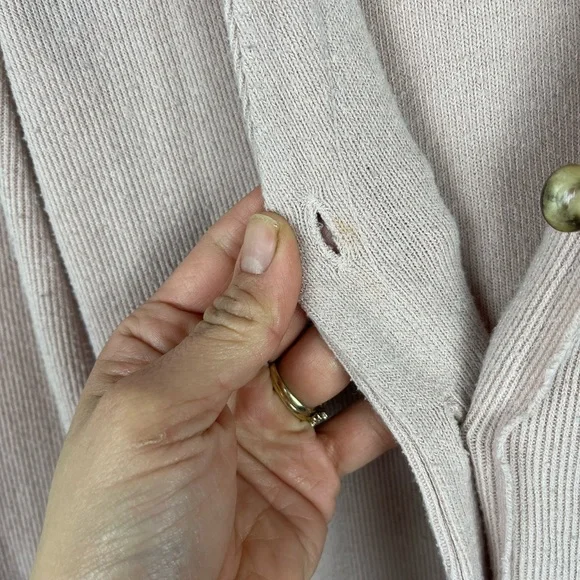 We The Free Call Me Cardigan Sweater Pink V-neck Button Front Long Sleeve Medium - Picture 6 of 12